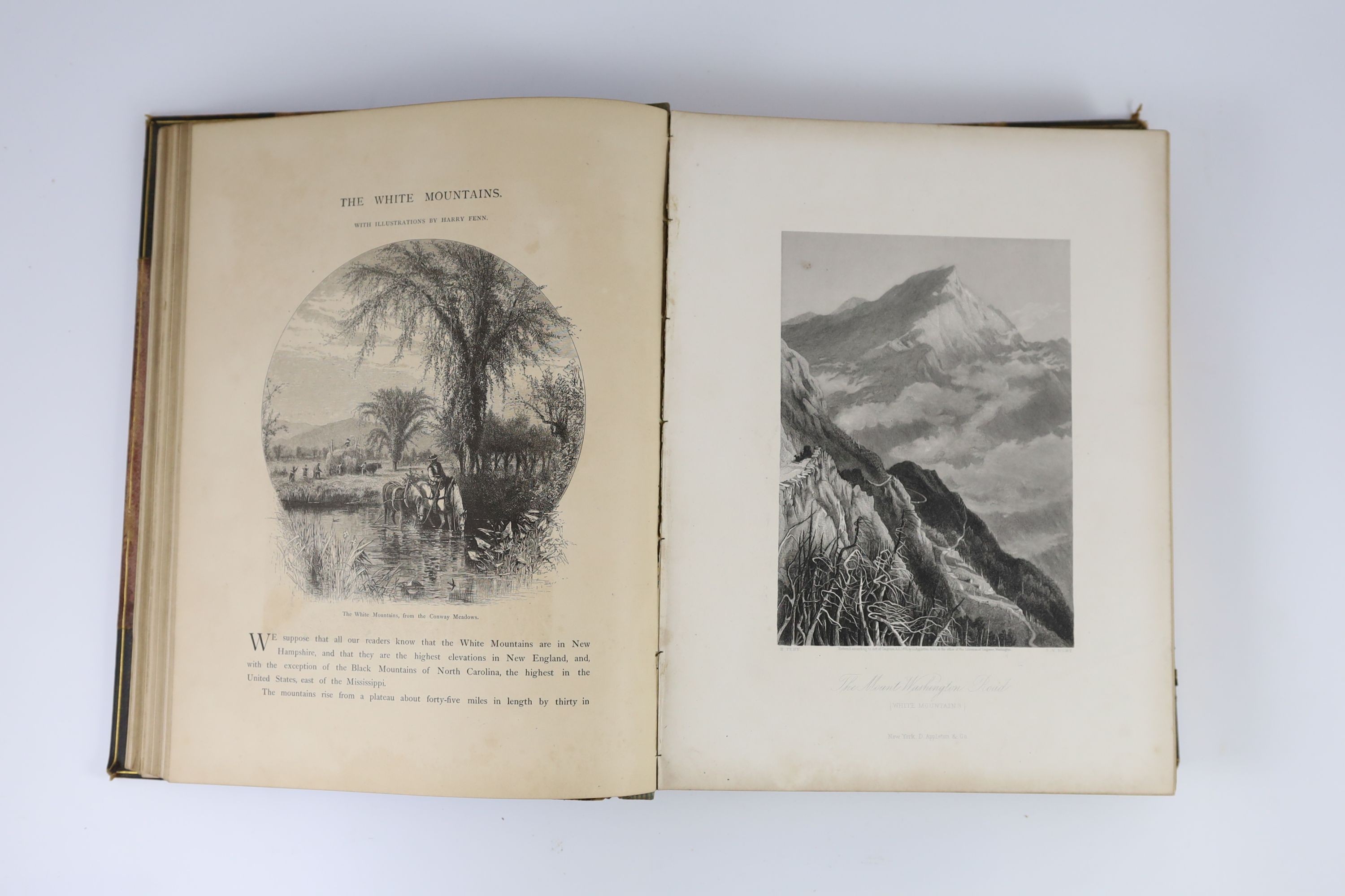 Bryant, William Cullen (editor) - Picturesque America; or, The Land we Live In, vol. 1 only (of 2) 4to, original half morocco, worn and torn, New York, [1872-74] and Select Views in London, 2 vols in 1, 4to, half morocco